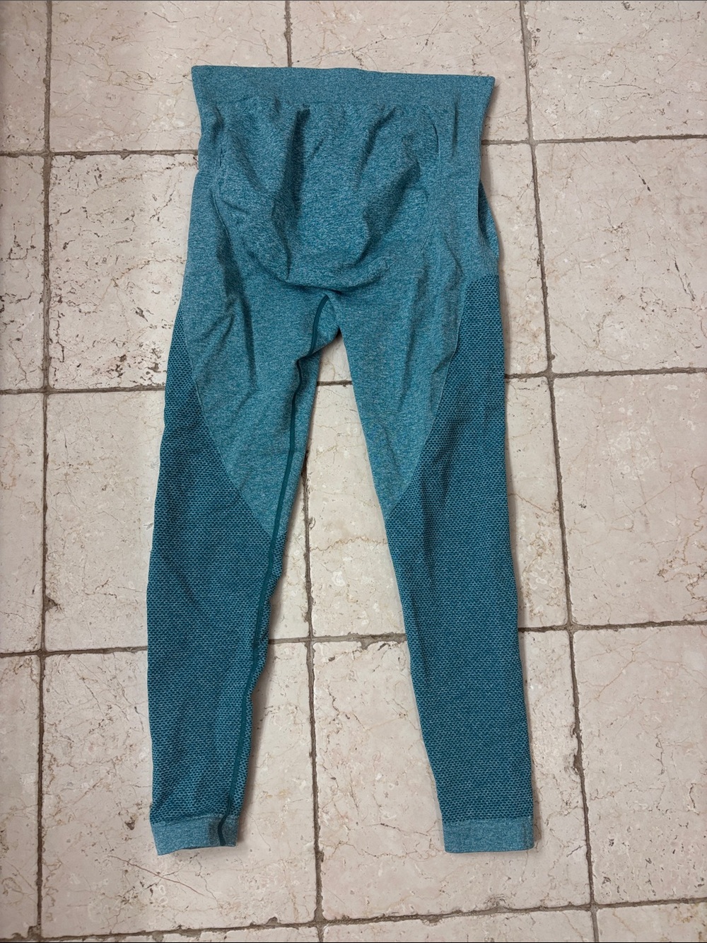 High-Rise Teal Seamless Performance Leggings for Women